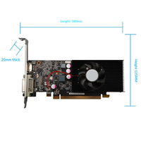 Nouvelle carte graphique compacte de bureau 2 Go DDR5 PCIe à profil bas avec ventilateur pour HTPC Mini ITX PC de bureau GT 1030