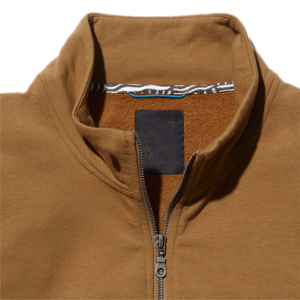 <b>Men's</b> Brown Quarter <b>Zip</b> Fleece Pullover <b>Sweatshirt</b> Regular Fit Stand Collar Long Sleeve Solid Color Autumn Wear - Product Image 6