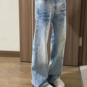 กางเกงยีนส์ผ้ายืดสำหรับผู้ชายออกแบบได้ตามต้องการเสื้อผ้าแนวสตรีทฮิปฮอปสไตล์วินเทจ3D - Product Image 1