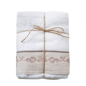 High Quality <b>Turkish</b> Cotton Bath <b>Towel</b> Set Long Staple Embroidered Hand Bath Sheets Extra Absorbent Compressed for Home Use - Product Image 1