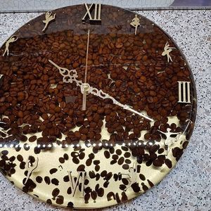 หมายถึงนาฬิกาติดผนังเรซินอีพ็อกซี่เรซินขนาดออกแบบที่ทันสมัยตกแต่งบ้านแต่งงานทำด้วยมือแบตเตอรี่คุณภาพหรูหรา - Product Image 5