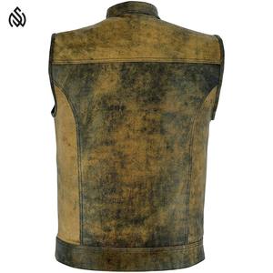 Chaleco de cuero sin mangas de moda Chaleco de cuero transpirable para chaleco de cuero de vaca para hombres - Product Image 5