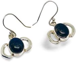 Women's <b>Drop</b> Earring Natural Lapis Lazuli Gemstone Christmas Engagement Wedding Handmade Jewelry 925 Sterling Silver Earring - Product Image 2