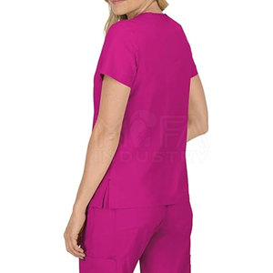 High Quality Women Nurse <b>Scrub</b> Suit Breathable Knitted 100% Cotton <b>Scrub</b> <b>Sets</b> - Product Image 4