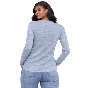 T-shirt à manches longues en denim Legacy, vêtements de sororité grecque, vêtements de sororité pour femmes, rose et vert, vêtements décontractés élégants pour sororité universitaire, vêtements grecs - Product Image 6