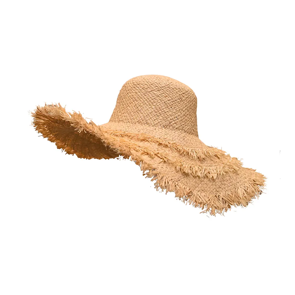 Thick And Soft Straw Hat UV Protection Handicraft Summer Beach Hat For Ladies Wholesale Durable Vietnam