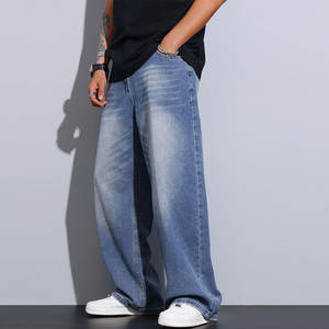 Vente directe en usine de pantalon en denim surdimensionné pour hommes à la mode pantalon en denim surdimensionné d'été léger de qualité supérieure pour hommes - Product Image 6