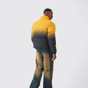 2024 hombres High Street nueva moda transpirable invierno Puffer chaqueta de alta calidad con capucha cuello carta patrón al por mayor - Product Image 4