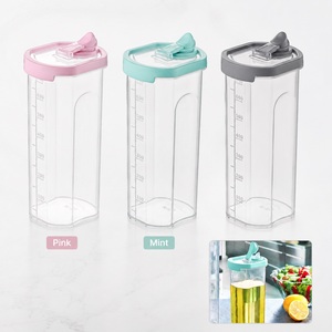 750ml Plastic Oil Dispenser Bottle with Flip Spout Lid Measuring Scale for Kitchen Cooking Oil Vinegar Sauce Storage - Product Image 5