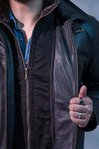 Chaqueta de motorista personalizable de alta calidad para hombre, estilo callejero moderno, cuero genuino, logotipo OEM, forro extraíble para - Product Image 5