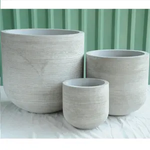 [Ecova Decor] Classic Plain Texturen Grc (Glas Versterkte Conrete) tuin Potten & Bloembakken-Tall Pot Cement Bloem Urnen