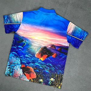 Design personnalisé maillot de pêche à sublimation pour hommes protection UV polo de pêche - Product Image 4