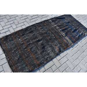 Alfombra de tejido plano turco 9x12 moderna Alfombra de lana de retazos marrón negro con respaldo de látex para decoraciones de sala de estar - Product Image 2