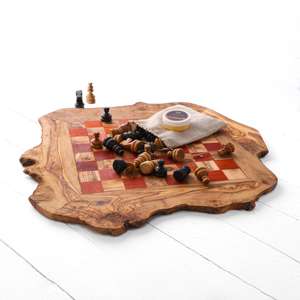 ชุดหมากรุกไม้สีน้ำตาลทอง สำหรับทุกเพศ ทำด้วยมือจากไม้มะกอก-กระดานหมากรุกขายดีที่สุด - Product Image 5