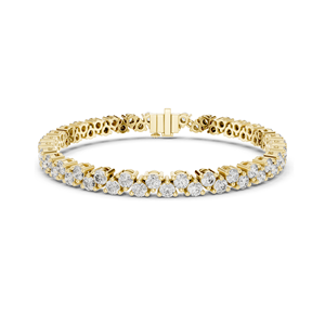 Bracelet tennis en diamants CVD de laboratoire 6,2 carats VVS-VS-EF, taille brillant rond, or 18 carats, 14 carats, 10 carats et argent 925, rose - Product Image 1