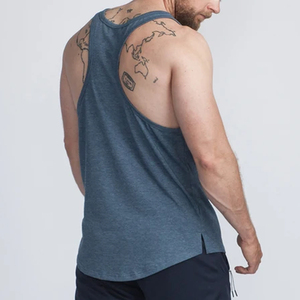 Men's High Quality Custom Cotton/Bamboo Fiber Tank Top Vest Breathable Quick Dry Knitted Casual Sports Gym Workout Clothing - Product Image 2