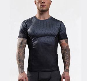 Camiseta de Compresión de Manga Larga para Hombre, Traje de Baño, Rashguard de MMA, Rashguard de Bjj, Tejido de Malla Lateral, Logotipo Personalizado, Sin Gi, para Correr - Product Image 6