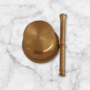 ครกโลหะทองเหลืองสำเร็จรูปสีทองสำหรับเครื่องบดเครื่องเทศในครัวเครื่องบดสมุนไพร & เครื่องบดยา/เครื่องบดใช้ครก & สาก - Product Image 3