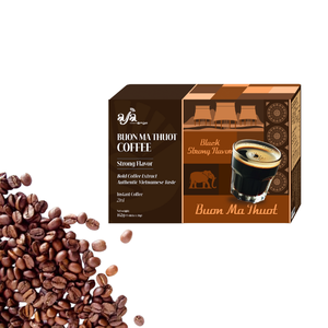 La mejor calidad Buon Ma Thuot Café Robusta instantáneo Sabores fuertes Caja de fácil uso Embalaje Servicio Oem Fábrica de proveedores de Vietnam - Product Image 1