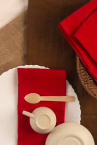 Serviette unie tissée jaune recyclée de haute qualité réutilisable pour l'utilisation d'avion de dîner de cuisine de mariage-pour les restaurants et les hôtels - Product Image 6