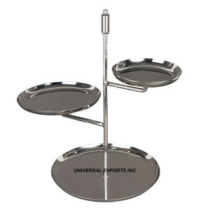 Bandeja de chocolate de acero de tres niveles, bandeja de chocolate hecha a mano pulida brillante, bandeja de chocolate elegante de alta calidad - Product Image 1