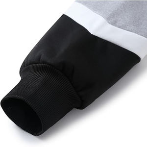 Sweat-shirt à capuche décontracté pour homme à manches longues en polaire douce avec broderie et cordons de serrage, design hivernal simple, polyester/coton - Product Image 3