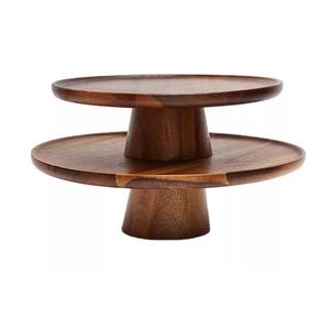 Soporte de metal para pasteles de 2 niveles con acabado oscuro, grabado a mano, diseño de diseñador, para decoración de mesa en el hogar, hotel, bares y cafeterías. - Product Image 6