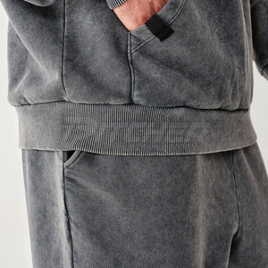 Survêtement délavé à l'acide, tenue décontractée, design tendance, tissu léger, adapté à toutes les saisons - Product Image 3