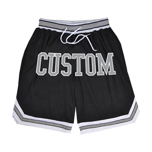 Shorts d'entraînement en maille polyester pour hommes, imprimés lettres, style athlétique, pour la course à pied, vente en gros - Product Image 1