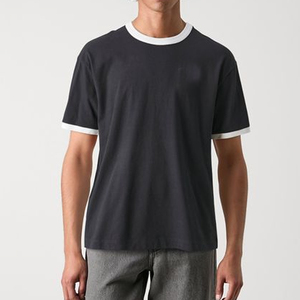Sublimation <b>Polyester</b> Ringer <b>Shirt</b> Wholesale Blank Contrast Trim Tee Bulk <b>T</b> <b>Shirt</b> - Product Image 4