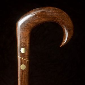 Hand-Carved Wooden Walking Cane for Men & Women Unique Folding Crutch with Rubber Tip Seniors' Outdoor Activities - Product Image 1