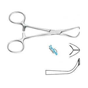 Pinzas de toalla Lorna de acero inoxidable de alta calidad, fabricante de instrumentos quirúrgicos de 10cm / 4 pulgadas - Product Image 2