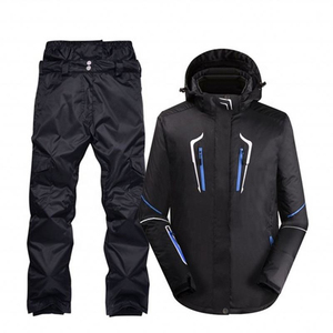 Monos de esquí aislados Traje de nieve de invierno impermeable de secado rápido con cuello con capucha y cierre de cremallera Rodillas reforzadas ajustables - Product Image 6