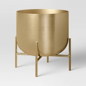 Support à fleurs moderne en fer doré pour plantes d'intérieur et d'extérieur, décoration de maison, hôtel, restaurant, villa, bureau. - Product Image 6