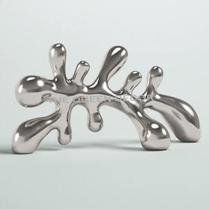 Hot Selling Unique Design Handicraft Aluminum Metal Gold Plated Decorative Sculpture For Living Room <b>Desk</b> Organizer - Product Image 4