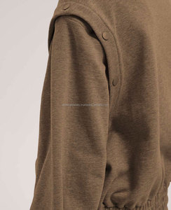 Gran oferta de sudaderas para correr de Invierno para mujer, logotipo personalizado, venta al por mayor, algodón transpirable, manga larga, técnica Jacquard, cuello con capucha - Product Image 3