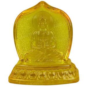 Statue de Bouddha Gautam en verre Feng Shui faite à la main, objet décoratif - Product Image 4