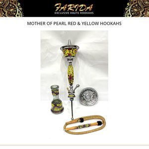 Cachimbas de Acero Inoxidable Chapadas en Oro Rojo y Amarillo con Perla Madre Egipcia de Diseño Único, de Alta Calidad y Lujo, en Venta al por Mayor - Product Image 2