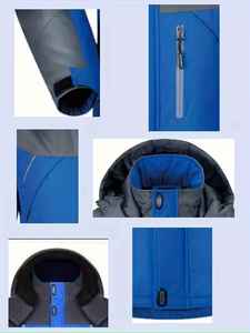 Chaqueta cortavientos softshell para hombre, impermeable, con forro polar, resistente a la intemperie, Kourpur International - Product Image 2