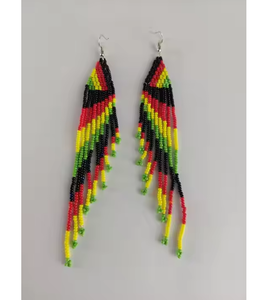 Pendientes Elegantes de Gota de Agua con Cuentas Multicolores y Delicadas Trenzas para Mujer, Regalos de Boda Elegantes, Directo de la India - Product Image 4
