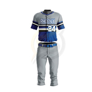 Customizable Adult Baseball Jersey Breathable Button <b>Down</b> Shirt with Sublimation for Custom Designs - Product Image 1
