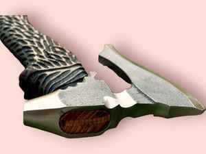 Gran oferta, hacha de acero al carbono forjada a mano con hoja larga, mango de textura elegante, hacha de corte de Pizza vikinga - Product Image 4