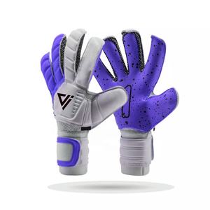 Gants de gardien de but professionnels en latex allemand 4 mm, coupe négative, sangle de poignet réglable, légers, couleurs personnalisées, logo personnalisé, unisexe - Product Image 6