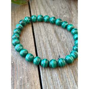 Handmade <b>Adjustable</b> Malachite Beaded <b>Bracelet</b> Gold Plated Ball Number Shape for Gift Include Opal Amethyst Quartz Made Jade Wood - Product Image 3