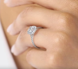 10k or jaune, or rose et or blanc coussin coupe laboratoire cultivé diamant bague de mariage coussin coupe diamant bague de fiançailles cadeau pour - Product Image 2