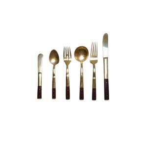 Ensemble de 5 couverts fourchette cuillère couteau lave-vaisselle ensemble de couverts en acier inoxydable manche fini de qualité supérieure pour les cadeaux de mariage - Product Image 5