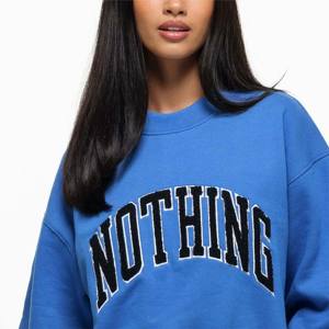 Sudadera Varsity Blue de gran tamaño de alta calidad para hombres y mujeres con ajuste relajado y tela cómoda - Product Image 6