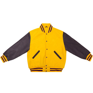 Veste Bomber Homme en Laine Coupe-Vent Style Collège et Baseball, Col Montant, Logo Personnalisé sur le Devant, Type Letterman - Product Image 3