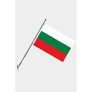 Ensemble de mât de drapeau télescopique mural pour la Bulgarie avec bannières en polyester et techniques d'impression numérique pour les graphiques - Product Image 1