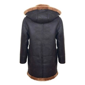 เสื้อโค้ทหนังขนยาวอเนกประสงค์สำหรับผู้ชาย, เสื้อโค้ทให้ความอบอุ่นนุ่มให้ความอบอุ่นดีไซน์หรูหราเหมาะสำหรับใส่ทำกิจกรรมนอกบ้านแฟชั่นฤดูหนาว - Product Image 4